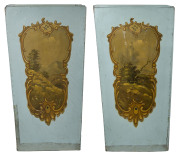 A pair of French fairground carousel painted panels, 19th century,&nbsp;