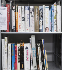 ENGLISH SATIRE & COMEDY IN THE 1960s Hand-in-hand with "Swinging London" of the 1960s there was also a revolution in the fields of political satire, comedy and comic entertainment which also burst onto the world at around the same time: The Goons, Monty Python, Beyond the Fringe, Pete & Dud, to name some of them.