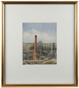 EMMA MINNIE BOYD [1858 - 1936], The Mine Shaft Central Victoria, 1883, watercolour, initialled "EB" and dated "25.7.83" lower left, 22 x 18cm. - 2