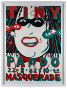 MARTIN SHARP [1942 - 2013], Tiny (Tim) Paddo Market, screen-printed poster, dated "4.2.92" and signed by Martin Sharp and Tiny Tim at lower right, 102 x 73cm.