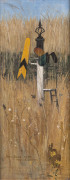 ERIC THAKE [1904 - 1982], Grass Flower, Moorabool, 1974, Oil on canvas on board, signed, dated and inscribed lower left, inscribed with title and dated verso, 40.5 x 16cm.