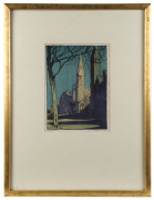 ETHEL LOUISE SPOWERS [1890 - 1947], Collins Street, Colour linocut, 1926, signed and dated in pencil and inscribed with title, 25.5 x 18.5cm. - 2