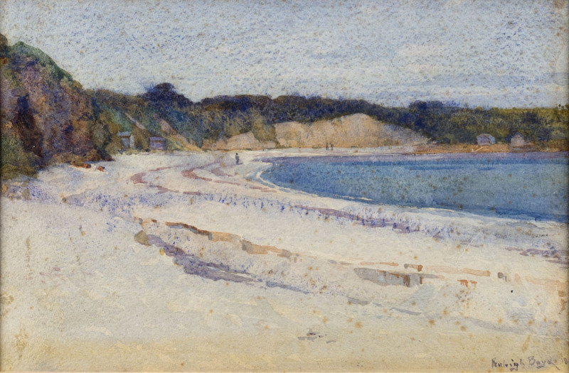 THEODORE PENLEIGH BOYD [1890 - 1923], Half Moon Bay, watercolour, signed "Penleigh Boyd" and dated "18" lower right, 17 x 26cm.