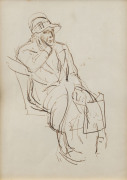 SIR WILLIAM DOBELL [1899 - 1970], Tired shopper, ink on paper, 19 x 14cm. William Dobell Art Foundation label verso. Provenance: Joseph Brown Collection
