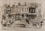 MARY MacQUEEN [1912 - 1994], Carlton Facade, 1962, coloured lithograph, editioned 5/15, titled and signed in the lower margin, 33 x 48cm.