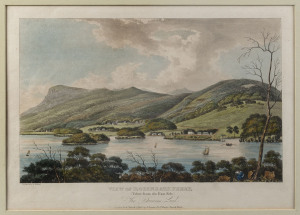 JOSEPH LYCETT [1774 -1828], View of Roseneath Ferry, Van Diemens Land (Taken from the East Side.), hand coloured aquatint from “Views in Australia or New South Wales and Van Diemen's Land Delineated...”, Published London J. Souter, 1825, 22 x 31cm.
