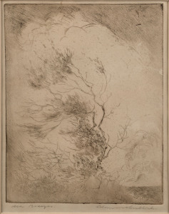 ALAN McCULLOCH [1907–1992], Sea breezes, etching printed in brown ink, c.1937, with pencil signature and title in lower margin, 21 x 16cm.