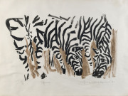 MARY MacQUEEN [1912 - 1994], Africa, hand-coloured lithograph, titled, editioned 4/20, signed & dated '73 by the artist in lower margin, 35 x 52cm.