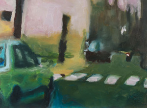 KATE STEVENS, Kyoto, 2002, oil on laminated board, 35 x 25cm. Painted during an Artists Society Of Canberra travelling scholarship to Japan.