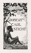 A collection of 19 bookplates by various artists including Norman Lindsay, Lionel Lindsay, John Shirlow, Pixie O'Harris, L. Roy Davies, P.N. Barnett, J.J. Hilder and others; some signed in the margin. Various sizes. (19) - 3