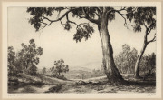 ERNEST EDWIN ABBOTT [1888 - 1973], New Pastures, Home Dam, Post + Rail, Pastoral Country, circa 1930, four etchings, titled and editioned in lower margins, authenticated verso by son, R.D.Abbott, various sizes, mainly 20 x 28cm. (4) - 2