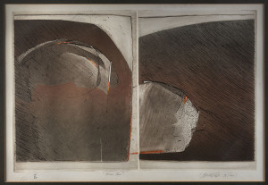 BRUNO LETI [born 1941], Force Two, Coloured etching, 1979, editioned 15/25, titled and signed to lower margin, 35 x 52cm.