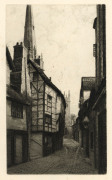 ERNEST EDWIN ABBOTT [1888 - 1973], A collection of English scenes: Air Force Memorial (with Big Ben), Laneway, Shrewsbury, Cathedral, Church Temple, Country Bridge, Temple Chapel of the Crusaders, English Castle, etchings, circa 1930s, some signed and tit - 2