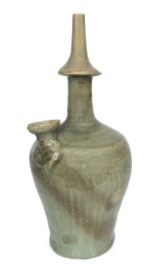 A Korean celadon glazed kundika, Koryo Dynasty, 13th century, 34cm high