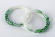 Two Chinese jade bangles, 20th century, ​6cm diameter