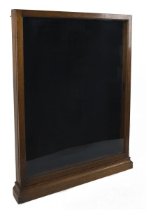 An Australian blackwood wall mounted vertical display cabinet, early 20th century, 115cm high, 82cm wide, 11cm deep