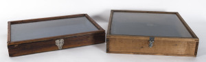 Two small countertop display cabinets, 20th century, ​46cm and 51cm across