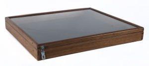 An Australian cedar jewellery display countertop cabinet, late 19th century, 9cm high, 60cm wide, 69cm deep
