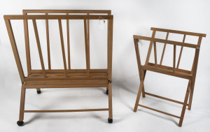 Two folio/print stands by Mabef, Italian, 20th century, the larger 100cm high, 87cm wide, 69cm deep