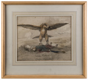 GEORGE GORDON McCRAE [1833 - 1927], Carrion Vulture (Vultur Bismarckii), ink and wash, signed "GG McCrae" at lower left and titled below the image, 23.5 x 28.5cm. McCrae, who was born in Scotland and died at Hawthorn in Melbourne, is from the family afte - 2