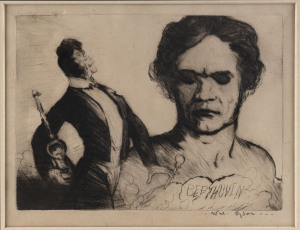 WILLIAM HENRY DYSON [1880 - 1938], ["Mornin' White Trash"], dry-point etching, signed in pencil at lower right, 16.5 x 21cm.