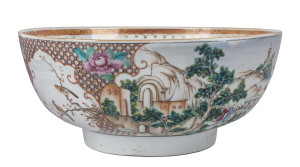 A Chinese famille rose porcelain bowl, 18th century, 29cm diameter