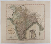 JOHN CARY [1755-1835], "A New Map of HINDOOSTAN, from the latest Authorities...1811"; [London, 1811]; contemporary hand colouring, approx. 54 x 63cm (sheet size).