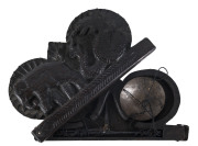 Pocket opium scales with carved elephant and Naga motif, Thailand, 19th century, ​16cm across - 2