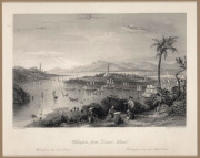 THOMAS ALLOM [1804 - 1872], Whampoa, from Dane's Island, The Woo-Tang Mountains, Show-room of a Lantern Merchant, at Peking, full page engravings from "China Illustrated" [1845], also, three large China-related engravings from the Illustrated London News. - 4