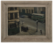 GRAEME E. KING [1915 - 2008], Bourke Street, oil on board, signed and dated "'44" lower right, titled on reverse, 22 x 29cm.
