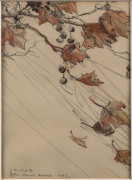 HAROLD BROCKLEBANK HERBERT [1892-1945], [Autumn Leaves], pencil on paper, inscribed at base "To C.S.B. from Harold Herbert, '43", 19.5 x 14cm.