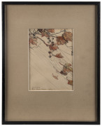 HAROLD BROCKLEBANK HERBERT [1892-1945], [Autumn Leaves], pencil on paper, inscribed at base "To C.S.B. from Harold Herbert, '43", 19.5 x 14cm. - 2