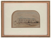 WILLIAM TAYLOR SMITH TIBBITS [1837-1906], St. Ives, Toorak Road South Yarra, watercolour, 8 x 14cm. Now a Rob Mills & Paul Bangay development.