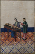 A Pair of Chinese court scene paintings on silk, Qing Dynasty, circa 1840, ​28 x 18cm - 2