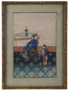 A Pair of Chinese court scene paintings on silk, Qing Dynasty, circa 1840, ​28 x 18cm - 3