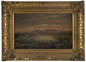R. RUSSEL, (Landscape at Sunset), oil on board, signed and dated "R.Russel 1841" lower left, 21 x 33cm.