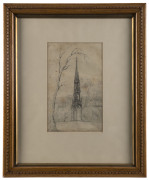 JOHN SKINNER PROUT [1805 - 1876], Gothic Monument, Pencil, signed lower left J. S. Prout, 22 x 13.5cm. Provenance: Christies, Works on Paper and Books, Melbourne, 02/12/1991, Lot No. 236. - 2