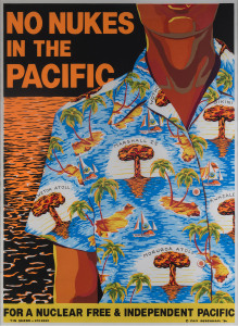 PAMELA DEBENHAM [born 1955], "No Nukes in the Pacific", poster, colour screenprint, 1984, 89 x 65cm.