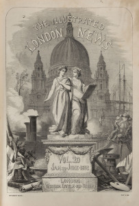 The Illustrated London News, Jan. to June 1852, Volume 20 in a bound volume. Complete with music supplements.