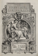 The Illustrated London News, July to December 1858, Volume 33 in a bound volume. Complete with colour plates.