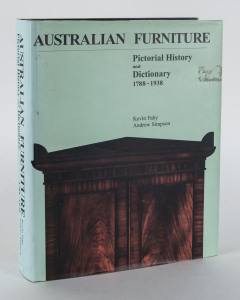 KEVIN FAHY & ANDREW SIMPSON, "Australian Furniture Pictorial History And Dictionary, 1788-1938", [Syd. 1998] limited edition 1811/2000 copies signed by the authors, with d/j (dirty and faded).