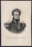 Portrait engravings of Francois Auguste Peron (circa 1805), Dumont d'Urville (circa 1835), La Perouse (circa 1870) and Nicholas Baudin (1886). 3 mounted; 1 framed). - 2