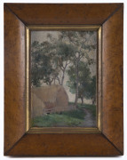 ARTHUR JOSE de SOUZA LOUREIRO [1853-1932] Haystacks, Box Hill Oil on panel, signed with initials 'A. L.' lower left,16.5 x 10.5 cm - 2