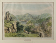 JOHN SKINNER PROUT [1805 - 1876], The Cataract, Launceston, hand coloured lithograph, signed in the stone lower left 'J.S. Prout' (from "Tasmania Illustrated", 1844). 26 x 36cm.