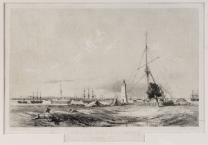 EDMUND THOMAS [1827 -1867], William's Town Lighthouse, Hobson’s Bay , tinted lithograph by D. James after Edmund Thomas. Published by F. Varley, 1853, 21.5 x 34cm.