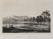 NICHOLAS CHEVALIER [1828-1902], Mt. Munda from St Hubert, Yering, Lithograph, Published Melbourne 1865, 19.5 x 29cm.