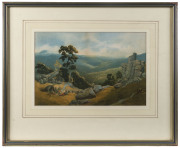 NICHOLAS CHEVALIER [1828-1902], Dargo Valley, Gippsland, Lithograph, Published Melbourne 1865, 20.5 x 30.5cm. With original Troedel label preserved on the back of the modern frame. - 2