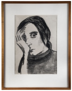CHARLES BLACKMAN [1928 - 2018], Barry Humphries circa 1963-64, Conte on paper, signed lower right Blackman, 49 x 35.5cm. - 2