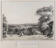 FRANCOIS COGNE [1829 - 1883], Fitzroy Gardens (1863), and , Botanical Gardens (1863), lithographs (from "The Melbourne Album" printed by Charles Troedel), each 27 x 37cm. (2)