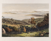 GEORGE FRENCH ANGAS [1822 – 1886], Port Lincoln, looking across Boston Bay towards Spencer's Gulf. lithograph, printed with tint stone and hand-colouring, from "South Australia Illustrated", 1847, 25.5 x 34.5cm.